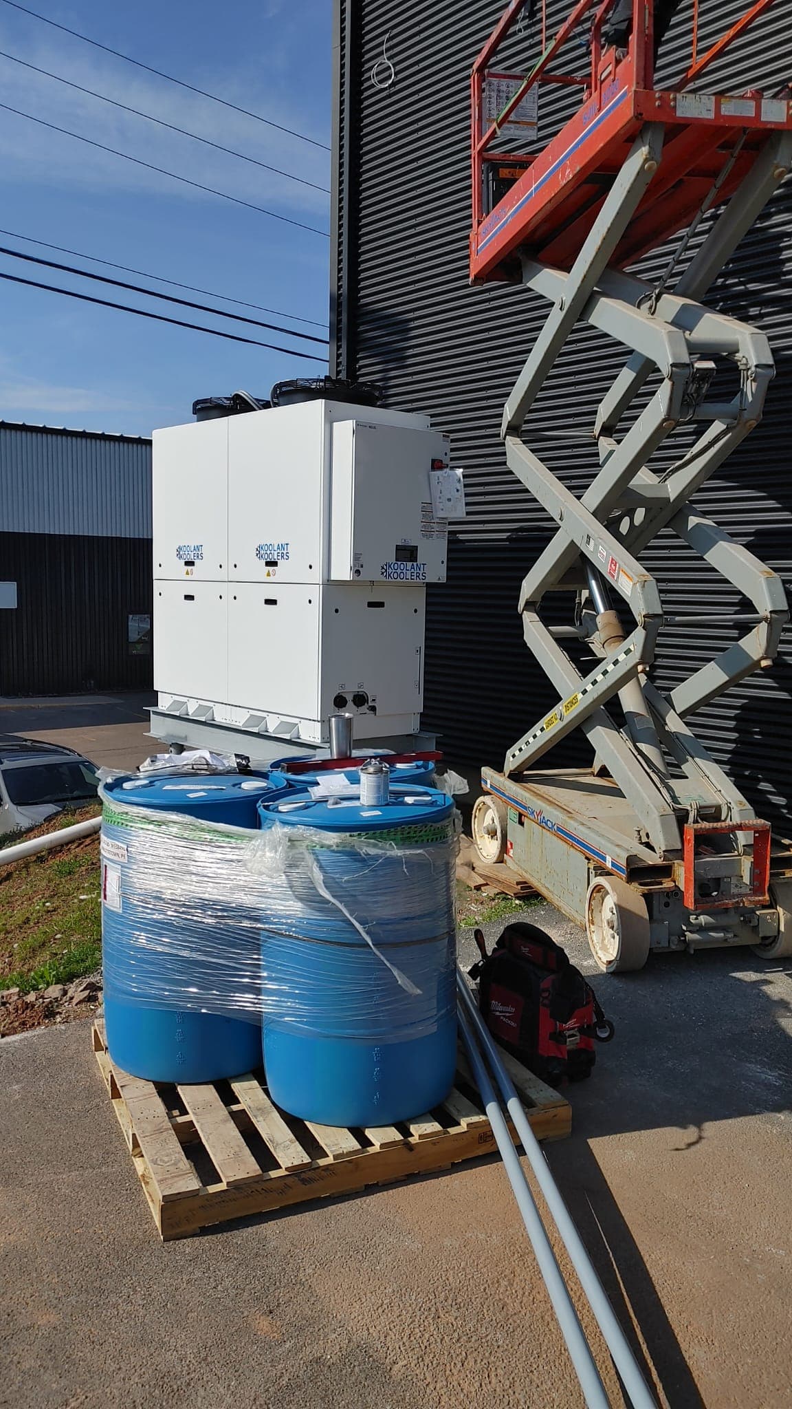 Koolant Koolers MRI chiller units installed outside the building